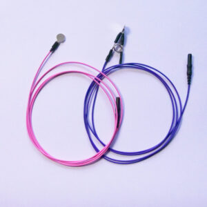 Set of two flat solid silver electrodes/sensors